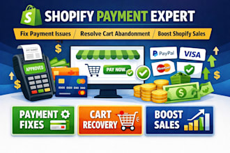 set up shopify payment gateway, fix store loading time and boost store traffic
