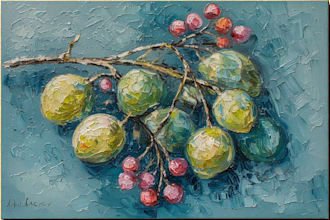 make artistic oil painting on oil canvas
