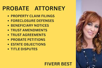 draft probate filings, trust documents, foreclosure defenses and property claims
