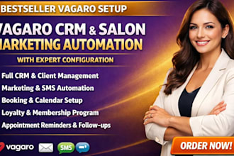 setup vagaro CRM, client management and marketing automation for salons