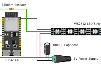 design smart led pcb controller ws2812b rgb strip wled esp32