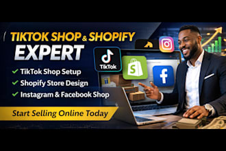 setup tiktok shop shopify marketing instagram shop website fb ads fb shop