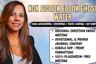 be your ghostwriter or writer for non fiction book and ebook