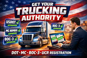 file your dot mc boc3 ucr for new trucking authority