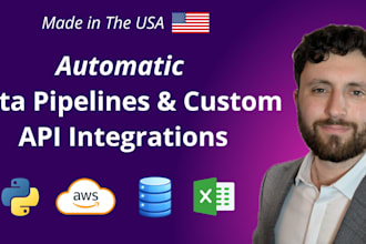 build automatic data pipelines and custom API integrations