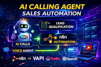 build ai calling agent, ai sales agent, inbound, outbound agent, n8n, ai agent