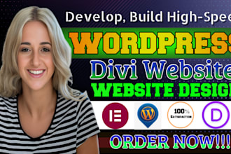 design wordpress website with divi 5, astra or elementor pro website development