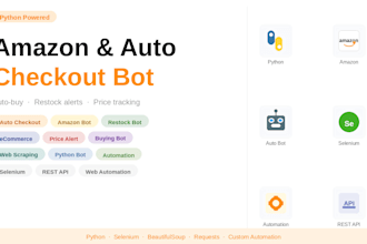 do auto checkout bot, amazon bot, buying bot, ecommerce bot, restock bot, alert