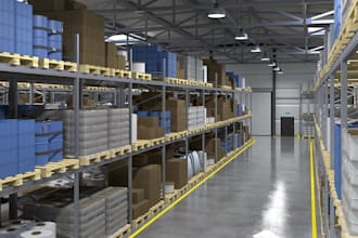 render 3d design for industrial warehouse, accurate 3d interior isometric view