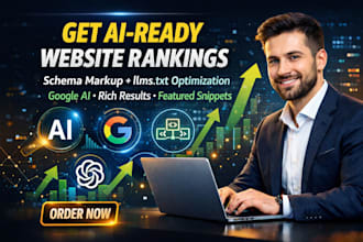 setup schema markup and llms txt to rank your website on google ai technical SEO