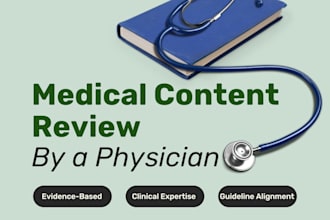do a medical review and content validation