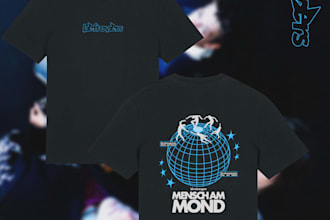 design bold band merch, tour merch, and apparel graphics