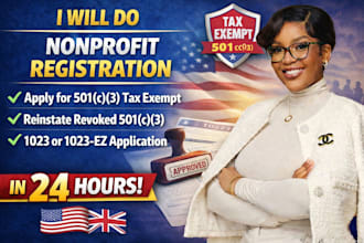 nonprofit registration apply for 501c3 tax exempt reinstate revoked 501c3 1023ez