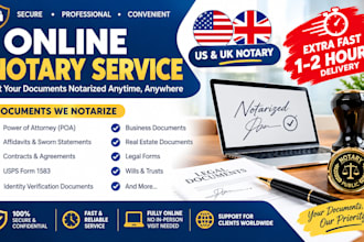 do remote online notary fast, notarize us and uk documents, affidavit, poa