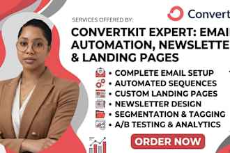 setup convertkit landing page ai expert convertkit email sequence kit newsletter