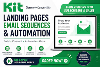 setup convertkit landing page ai expert convertkit email sequence kit newsletter