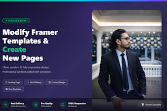 build a modern framer website