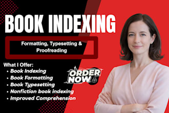 create a comprehensive book indexing for non fiction manuscript index
