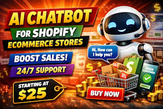 build ai chatbot for shopify ecommerce store sales