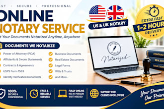 notarize usps, poa, form 1583 documents as US, uk remote online notary public