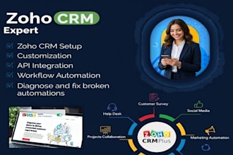 fix automate zoho crm setup workflow fields contact  management as zoho expert