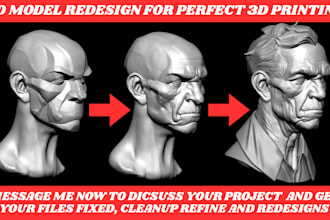 redesign split, slice stl file cleanup 3d model 3d scan fix mesh for 3d printing