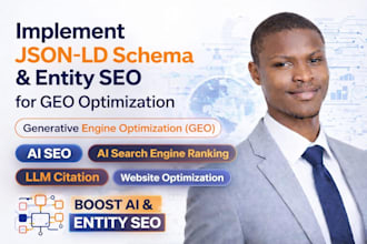 implement json ld schema and entity SEO for GEO optimization
