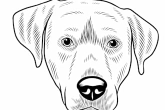 simple lineart for u pet not ai