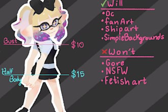 draw your splatoon characters in the splatoon artstyle