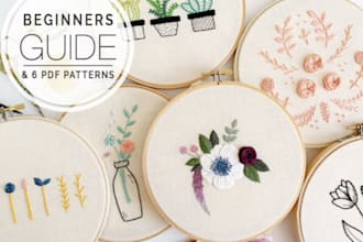 create digital embroidery guides templates clothing designers for DIY creators