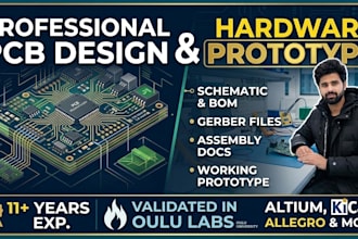 design pcb layout, schematic, and hardware prototype
