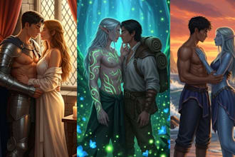 illustrate nsfw mafia dark fiction romance fantasy novel book cover art design