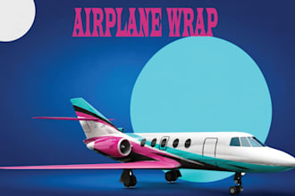 design a custom airplane wrap, car wrap and  vehicle design