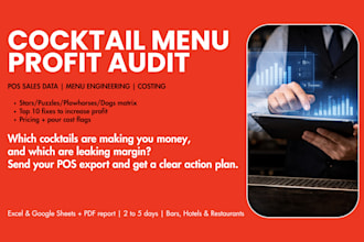 audit and optimize your bar menu for profit and performance