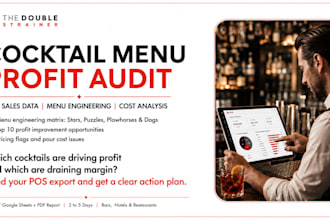 audit and optimize your bar menu with menu engineering for profit