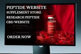 build peptide website research peptide shopify store supplement website peptide