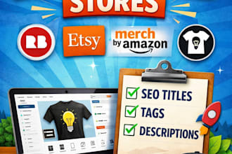 upload your designs to print on demand stores with SEO