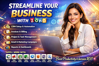 set up and customize your zoho crm, zoho recruit, zoho salesiq and zoho desk