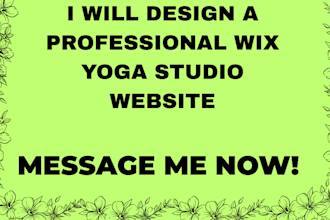 design a professional yoga wix website