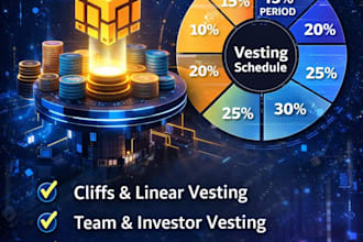 develop a secure token vesting smart contract for your crypto or web3 project