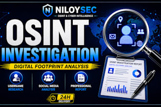 perform osint investigation and digital footprint analysis