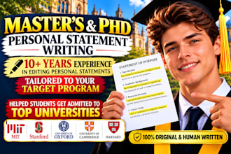 edit or create best statement of purpose, personal statement, motivation letter
