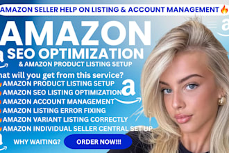 setup amazon SEO seller central product listing optimization PPC campaign expert