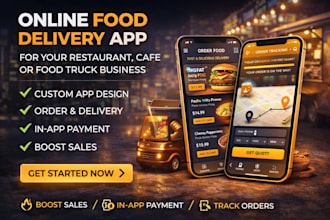 build online food delivery app for your restaurant, cafe or food truck business