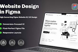 design a high converting figma website UI UX