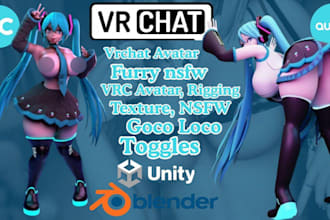 custom vrchat avatar, vrc avatar, nsfw anime avatar, vr character, vtuber avatar