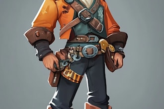 draw 2d game character or 2d game character