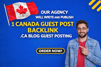 our agency will publish canada guest post backlinks on canadian websites high da