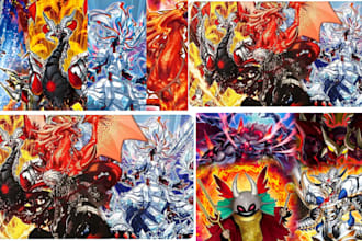 design premium custom playmat and board design yugioh tcg and fantasy artwork