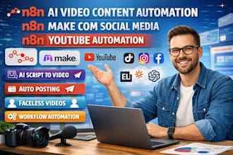 n8n ai video content automation n8n make com social media n8n youtube automation